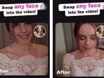 Anuncio de la app de falsificaci&oacute;n de v&iacute;deo o DeepFake 'FaceSwap' con una falsa Emma Watson.