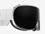 Concepto de los auriculares con realidad virtual y visor de Apple.