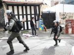 Policía israelí desplegada tras las dos muertes en Cisjordania.