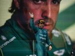 Fernando Alonso, en el podio del GP de Australia.