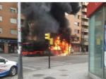 Un autob&uacute;s se incendia en el barrio de San Jos&eacute; (Zaragoza).