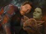 Chris Pratt y Zoe Salda&ntilde;a en 'Guardianes de la galaxia: Volumen 3'