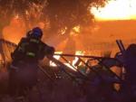 Arden varias infraviviendas en un incendio en Fuenlabrada