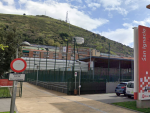 Pistas de pádel del polideportivo de San Isidro, en Bilbao.