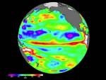 Los datos del nivel del mar del satélite Sentinel-6 Michael Freilich del 24 de abril.