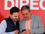 Noel L&oacute;pez, junto al secretario general del PSOE andaluz, Juan Espadas.