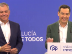 El presidente de Andaluc&iacute;a, Juanma Moreno, proclama la victoria del PP en Sevilla
