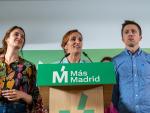 Las candidatas de M&aacute;s Madrid al Ayuntamiento y la Comunidad de Madrid, Rita Maestre y M&oacute;nica Garc&iacute;a, junto a &Iacute;&ntilde;igo Errej&oacute;n.