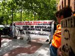 Protesta del Sindicato de inquilinas de Madrid y Stop desahucios contra los desahucios de Blackstone.