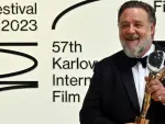 Russell Crowe en el Festival de Cine de Karlovy Vary de 2023