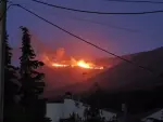Incendio visto desde la Aliseda de Tormes.