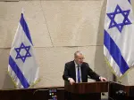 Yariv Levin, primer ministro israelí, en la votación de la reforma judicial.