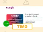Renfe no está regalando 500 tarjetas para viajar gratis durante un año.