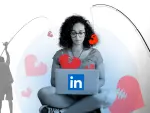 Ilustraci&oacute;n acerca del uso indebido de LinkedIn como red social de citas