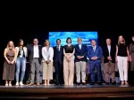 La ministra en funciones de Ciencia e Innovación, Diana Morant, inaugura el V Curso de Periodismo de Alcañiz (Teruel).