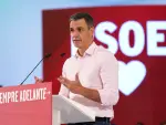 El secretario general del PSOE, Pedro Sánchez, en un mitin de apertura del curso político en Málaga.