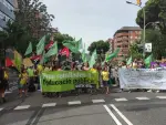 Manifestantes cortan la V&iacute;a Augusta de Barcelona.