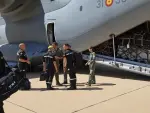 Un equipo de Búsqueda y Rescate Urbano (USAR) de la Unidad Militar de Emergencias (UME) del ejército español compuesto por 56 militares y 4 perros despegó este domingo desde la Base Aérea de Zaragoza (norte).