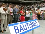Unos 14.000 Testigos de Jehová participan desde ayer en el Palacio de los Deportes de Madrid en una asamblea anual.