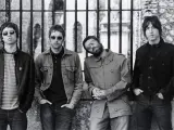 Los brit&aacute;nicos Oasis, en una foto en blanco y negro.