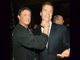 Stallone y Schwarzenegger, dos iconos del cine de acción juntos.