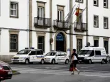 Fachada de la sede de la Policía Local de Lugo, que ha sido registrada.