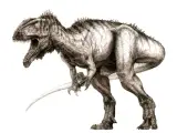 Dibujo de un dinosaurio que vivió en el desierto del Sáhara (EFE).