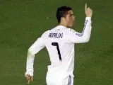Cristiano Ronaldo celebra su gol ante el Bar&ccedil;a.