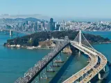 Ampliación reciente del Puente de la Bahía de San Francisco (EE UU), diseñado para ser elástico y moverse de manera independiente en caso de terremoto