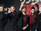 Louis Tomlinson y Zayn Malik, durante un acto promocional de One Direction.