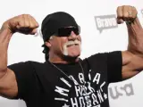 <p>El célebre exluchador Hulk Hogan, en un acto promocional en Nueva York.</p>