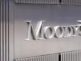 Imágen corporativa de Moody's en las oficinas centrales de la agencia en Nueva York (Estados Unidos).