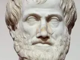 Busto del filósofo griego Aristóteles, copia de un original de Lysippus, que puede verse en el Palazzo Altaemps de Roma.