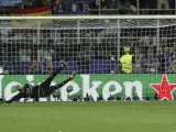 Momento del penalti fallado por Juanfran en la tanda de penaltis de la prórroga de la final de Champions.