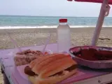 Comida en la playa