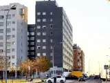 Bloques de vivienda pertenecientes a fondos buitre ocupados en la calle Eduardo Chillida, en el Pau de Vallecas.
