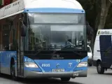Autobuses de la Empresa Municipal de Transporte de Madrid.