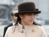 La princesa Mako, nieta mayor del emperador Akihito, en el aeropuerto Internacional de Tokio.