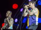 El cantante del grupo estadounidense Red Hot Chili Peppers, Anthony Kiedis, durante su actuaci&oacute;n en el Festival Internacional de Benicassim,