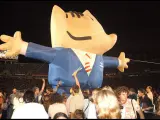 Cobi, la mascota oficial de los Juegos Olímpicos de Barcelona 1992.