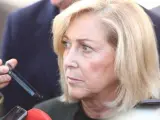 <p>La delegada del Gobierno en Madrid, Concepción Dancausa, a la salida del juzgado tras declarar por el caso Mercamadrid.</p>