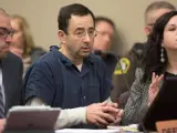 Larry Nassar durante el juicio en el que fue condenado por abusos y agresión sexual.