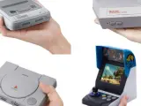 Versiones mini de las consolas Super Nintendo, NES, PlayStation y Neo Geo.
