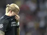El portero alemán del Liverpool Loris Karius, llorando tras la final de la Champions.