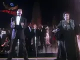 Freddie Mercury y Montserrat Caballé, en el mítico concierto de Barcelona en 1988.