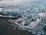 Deshielo en el Ártico como consecuencia del calentamiento global.
