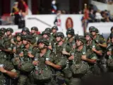Desfile militar en el Día de la Hispanidad, el 12 de octubre