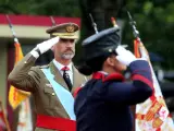 El Rey durante el desfile militar del 12 de Octubre