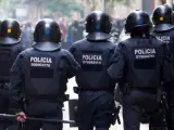 Mosos d'Esquadra, durante las últimas protestas en Barcelona.