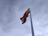 Imagen de la bandera de Espa&ntilde;a de la Plaza de Col&oacute;n: mide 294 m2.
